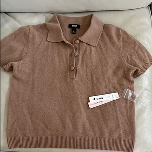 Cashmere Polo Sweater Aqua Brand (Bloomingdale’s) NWT